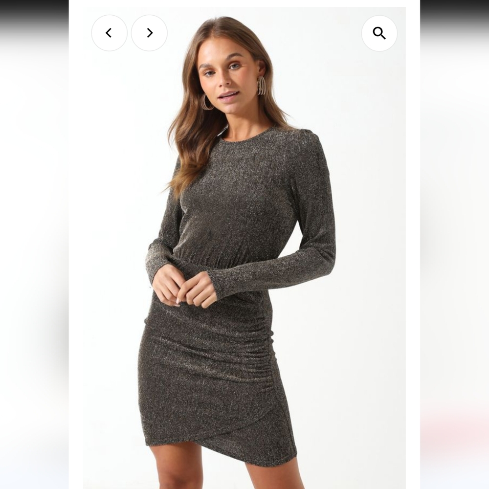 ONLY Silver glittery party dress